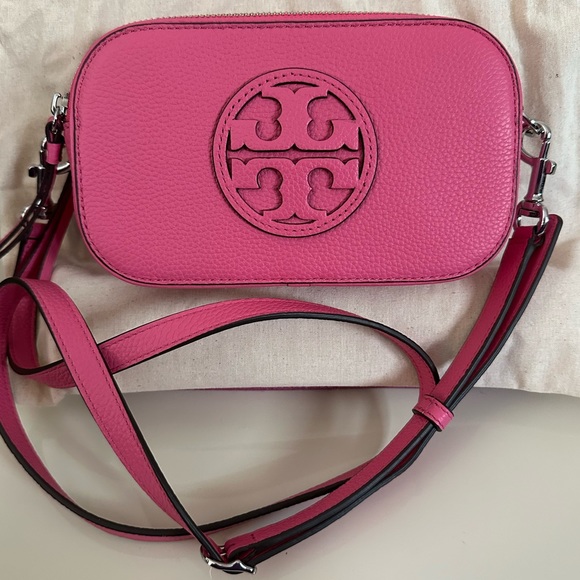 Tory Burch Mini Miller Crossbody Bag in Pink Love - Picture 1 of 12